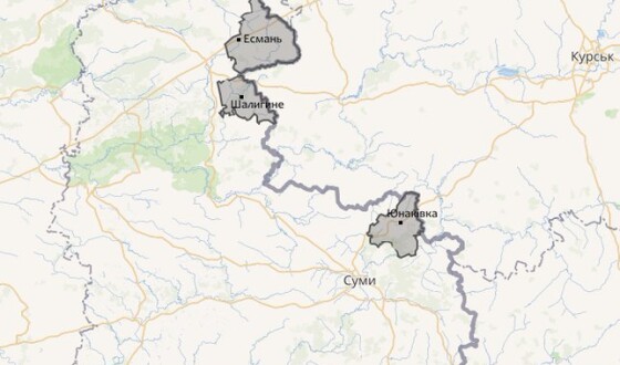 Зведення про нічні обстріли Сумщини 3 березня 2024 (мапа)