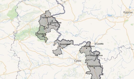 Зведення про нічні та ранішні обстріли Сумщини сьогодні, 19 серпня 2024 р. (мапа)