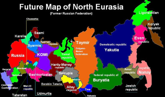 Майбутня шокова географія розпаду Російської Федерації