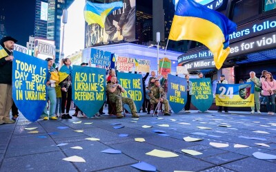 У Нью-Йорку влаштували акцію до Дня захисників та захисниць України