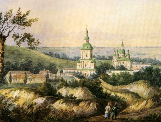 Кирилівський монастир у Києві (240 років тому)