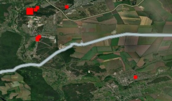 Супутникова мапа пожеж в районі Шебекіно