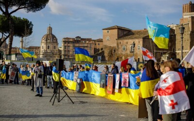 Українці, грузини та білоруси провели спільний мітинг в Римі в рамках АБН