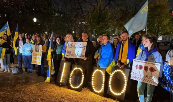 1000 днів великої війни: українські громади в світі вийшли на мітинги