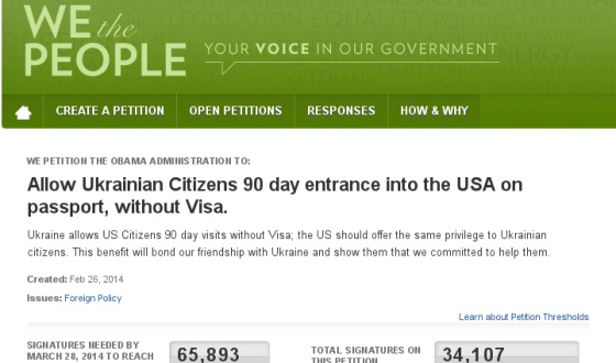 90 днів у США для українців без візи: підпишіть петицію