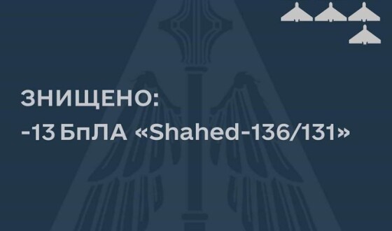 Сьогодні ППО збила 13 &#8220;Шахедів&#8221;