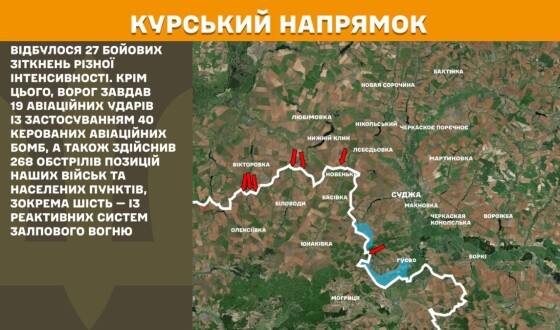 Оперативна інформація Генштабу ЗСУ станом на 08:00 12.06.2025 щодо російського вторгнення