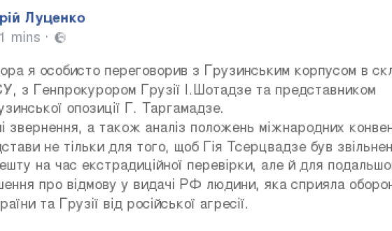 Генпрокурор вирішив, що нема підстав видавати грузинського ветерана Росії