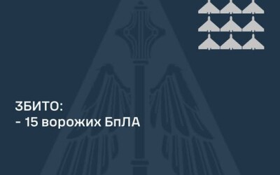 У ніч на 28 грудня шахедів було мало, 15 збили, одного заглушили