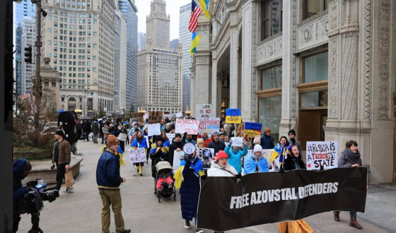 В центрі міста Чикаґо відбулась масова акція протесту Silence Kills Ukrainian People