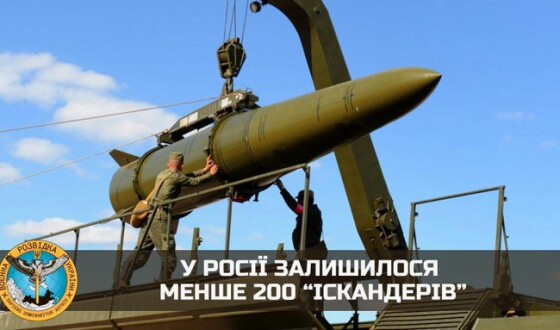 Розвідка доповідає, що у росії залишилося менше 200 “Іскандерів”