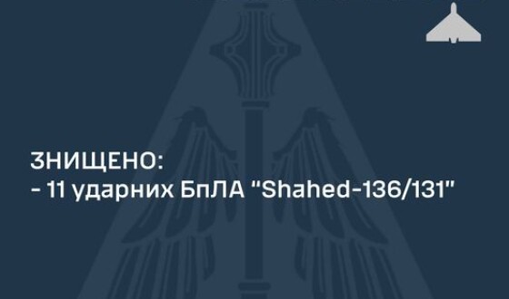 Командування Повітряних Сил ЗСУ доповідає про знищенння 11 «шахедів»