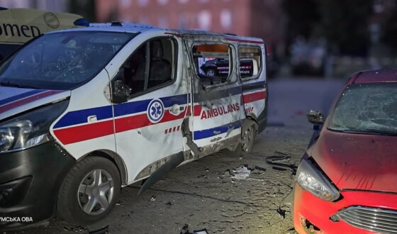 Уночі росіяни свідомо атакували автомобілі швидкої допомоги у Сумах