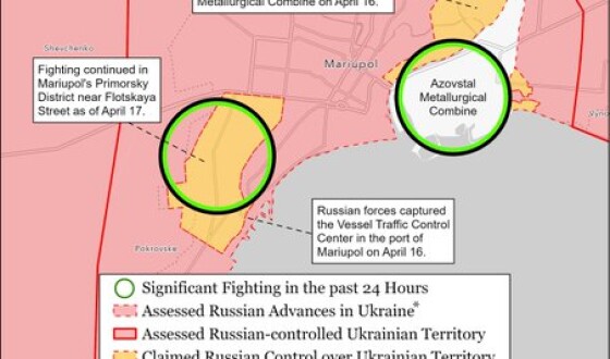 OSINT-розвідка про бої в Маріуполі 17 квітня 2022 року (мапа)