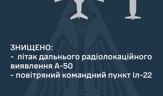 Командування Повітряних Сил ствердило, що збиття російського А-50 &#8211; це українська спецоперація