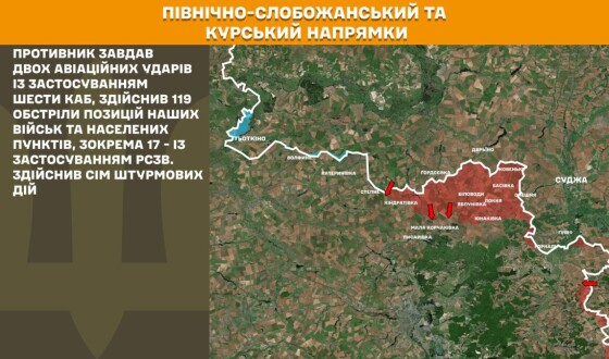 Оперативна інформація Генштабу ЗСУ станом на 08:00 25.04.2026 щодо російського вторгнення