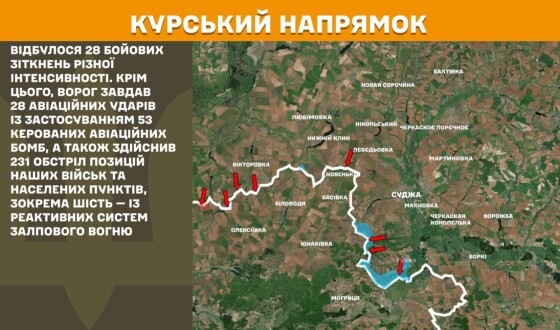 Оперативна інформація Генштабу ЗСУ станом на 08:00 11.06.2025 щодо російського вторгнення