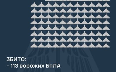 У ніч на 24 лютого ворог атакував Україну 185-ма ударними БпЛА типу Shahed