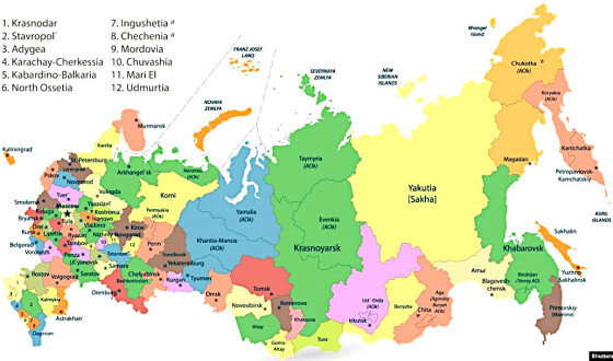 Лінії розлому в Росії зростають