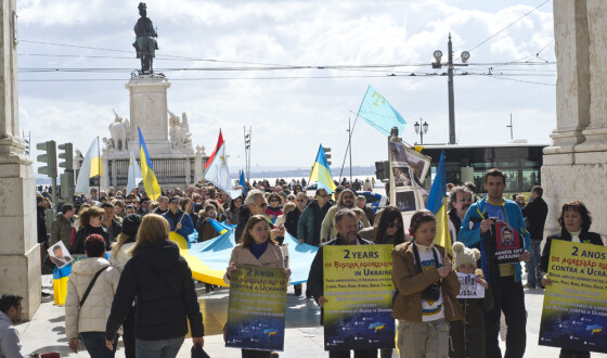 Українці Португалії приєдналися до загальноєвропейської акції: &#8220;2 роки російської агресії&#8221;