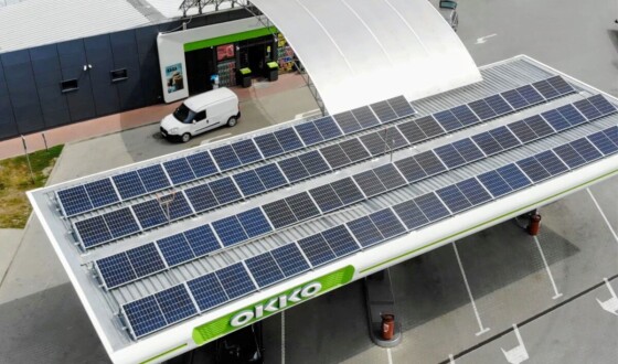 ОККО планує встановити сонячні електростанції щонайменше на половині своїх АЗК