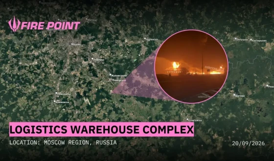 Fire Point повідомляє, що вони підпалили склади на території москви