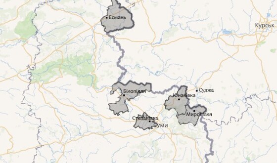 Зведення про нічні та ранішні обстріли Сумщини сьогодні, 3 березня 2025 р. (мапа)