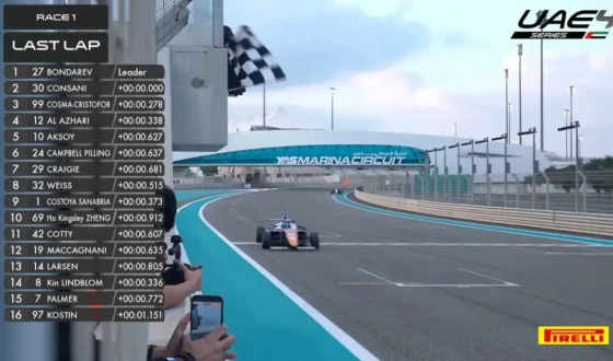 Українець Олександр Бондарев виграв першу гонку UAE4 Series 2026 в Абу-Дабі