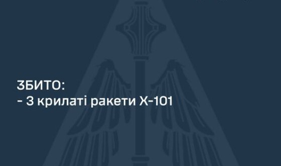 Вночі ППО збила три крилатих ракети