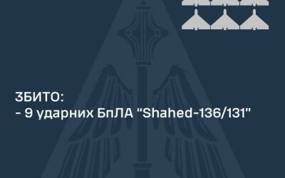 Уночі 4 жовтня ППО збила 9 шахедів