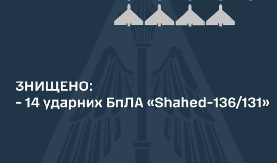Звіт Повітряного командування про відбиття нічної атаки іранських дронів