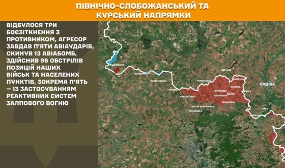 Оперативна інформація Генштабу ЗСУ станом на 08:00 13.07.2026 щодо російського вторгнення