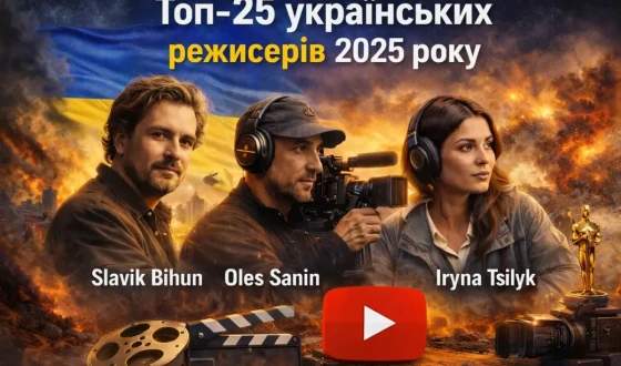 Топ-25 українських режисерів 2025 року на YouTube