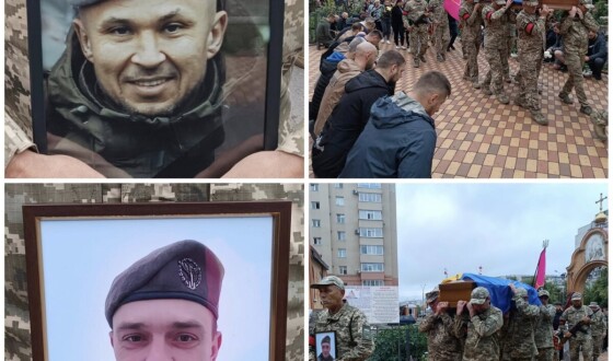 Сьогодні Сумська громада попрощалась з мужніми воїнами Володимиром Щербаченком та Олексієм Бистріковим