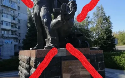 У Кременчуці на Полтавщині демонтовано імперський монумент звеличення флотилії ленінської росії