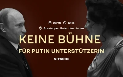 Протест перед Державною оперою Берліна проти виступу Анни Нетребко