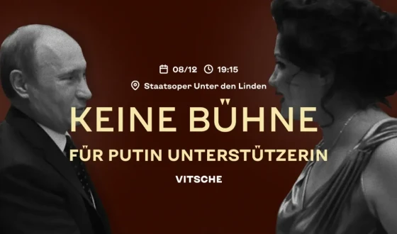 Протест перед Державною оперою Берліна проти виступу Анни Нетребко