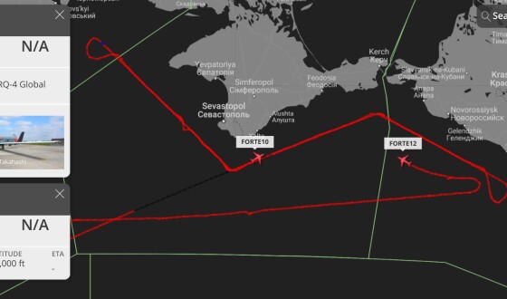 Хто більше? &#8211; вже два розвідники Global Hawk ігнорують російську заборону літати в районі морських навчань