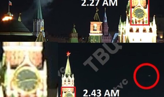 Відео нальоту українських БПЛА на Кремль