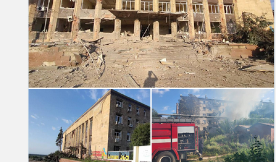 Росіяни вдарили авіабомбою по Куп’янську: пошкоджена будівля міськради