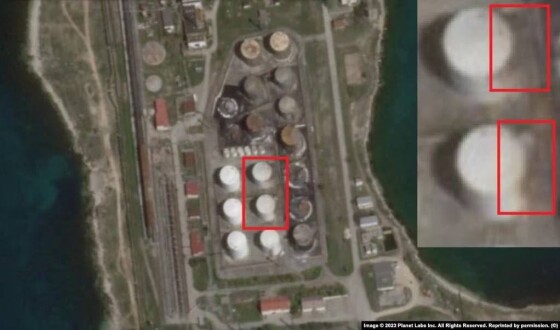 Зʼявилися супутникові знімки на яких видно масштаб пошкоджень нафтобази у Севастополі