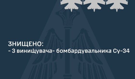 Повітряні Сили ЗСУ збили три російські винищувачі-бомбардувальники Су-34