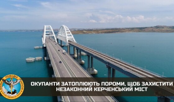 Окупанти затоплюють пороми, щоб захистити незаконний Керченський міст