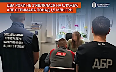 Військовослужбовиця два роки фактично не проходила службу, але отримувала грошове забезпечення