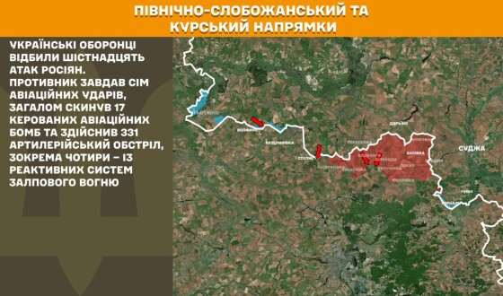 Оперативна інформація Генштабу ЗСУ станом на 08:00 01.08.2025 щодо російського вторгнення