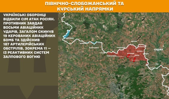 Оперативна інформація Генштабу ЗСУ станом на 08:00 08.11.2025 щодо російського вторгнення