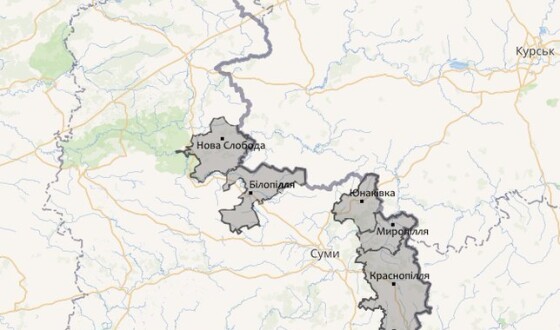 Звіт про обстріли прикордоння Сумщини протягом дня 15 січня (мапа)