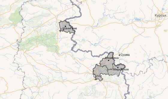Зведення про нічні та ранішні обстріли Сумщини сьогодні, 15 березня 2025 р. (мапа)