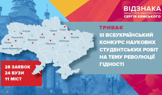 Встигніть подати заявку на конкурс наукових студентських робіт на тему Революції Гідності