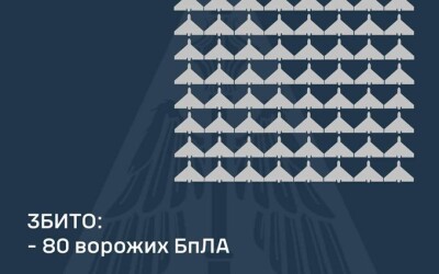 У ніч на 18 жовтня ППО збила 80 шахедів